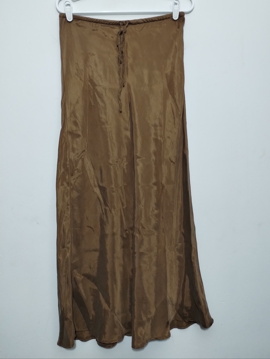 Zara Dresses & Skirts - Zara Brown Women's S Maxi Skirt Neutral Boho Pull On Drawstring